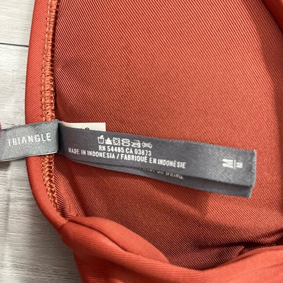 Aerie Knotted Triangle Tie Back Adjustable Straps Padded Bikini Top 2017 Medium - Picture 4 of 7